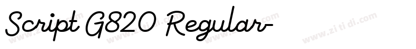 Script G820 Regular字体转换 Script G820 Regular字体转换